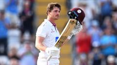 Abell scores 307 in Somerset's draw with Surrey