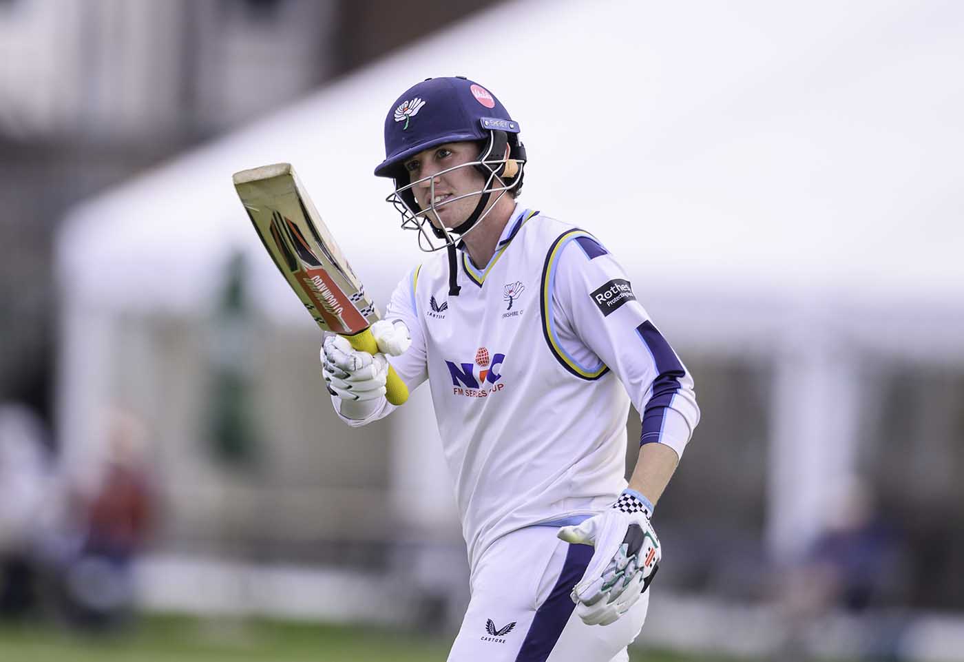 George Hill fifty pushes Yorkshire forward on rain-hit day